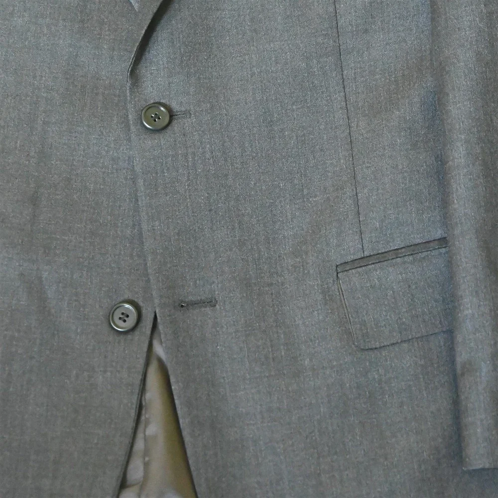 Kenneth Morton 42R Charcoal Gray 100% Wool Mens Blazer‎ Suit Jacket Sport Coat